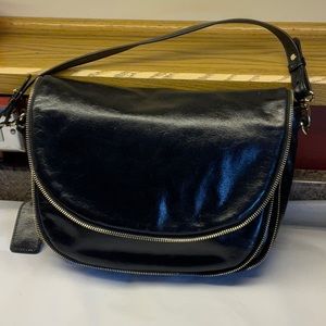 Badgley Mischka Black Leather Shoulder Bag